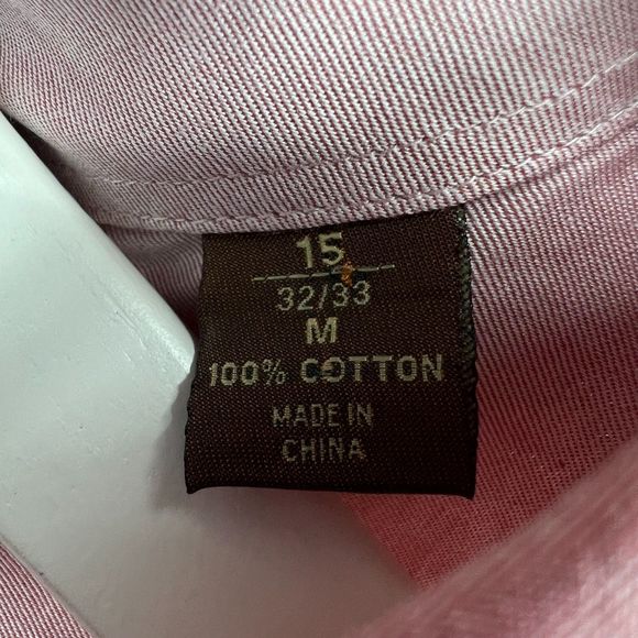 Tasso Elba shirt size M 32/33 mens long sleeve button front red - Picture 4 of 5